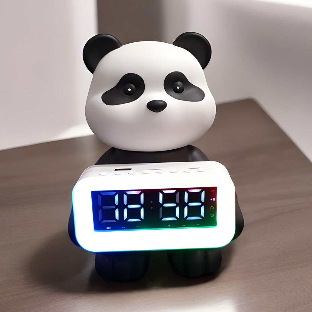 Enceinte Bluetooth Panda et Réveil Numérique RGB CH-M53 - مكبر صوت وساعة منبه 7