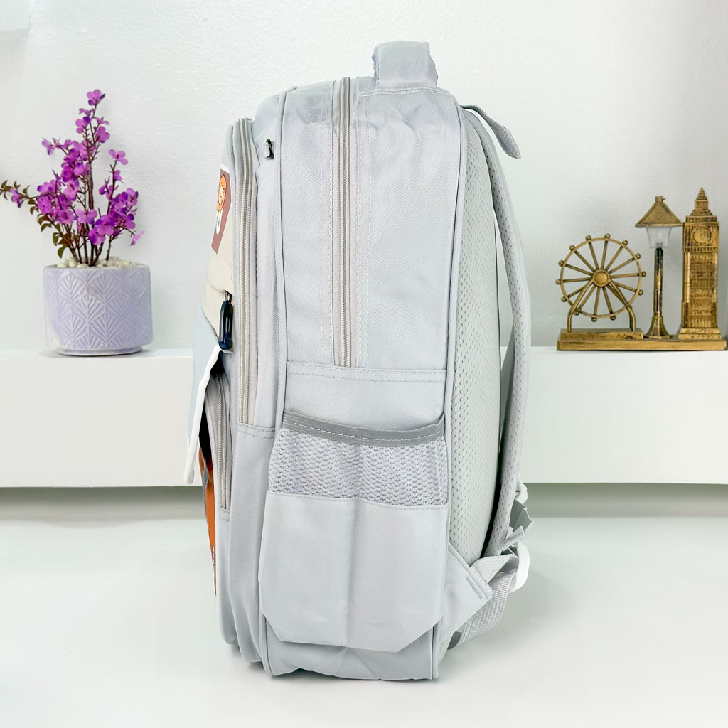 Sac à Dos pour Enfants avec Trousse Assortie 2504 Gris - حقيبة ظهر مدرسية للأطفال مع مقلمة رمادي 3
