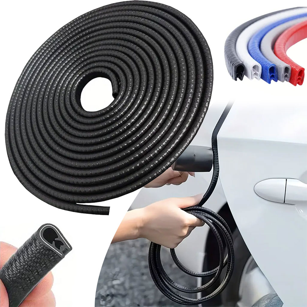 Bande Protection pour Bord Portière de Voiture en Caoutchouc 5m - شريط حماية أبواب السيارة 1