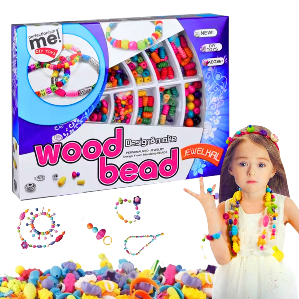 Boit de perles en argile pour la fabrication de bijoux enfant V5 1