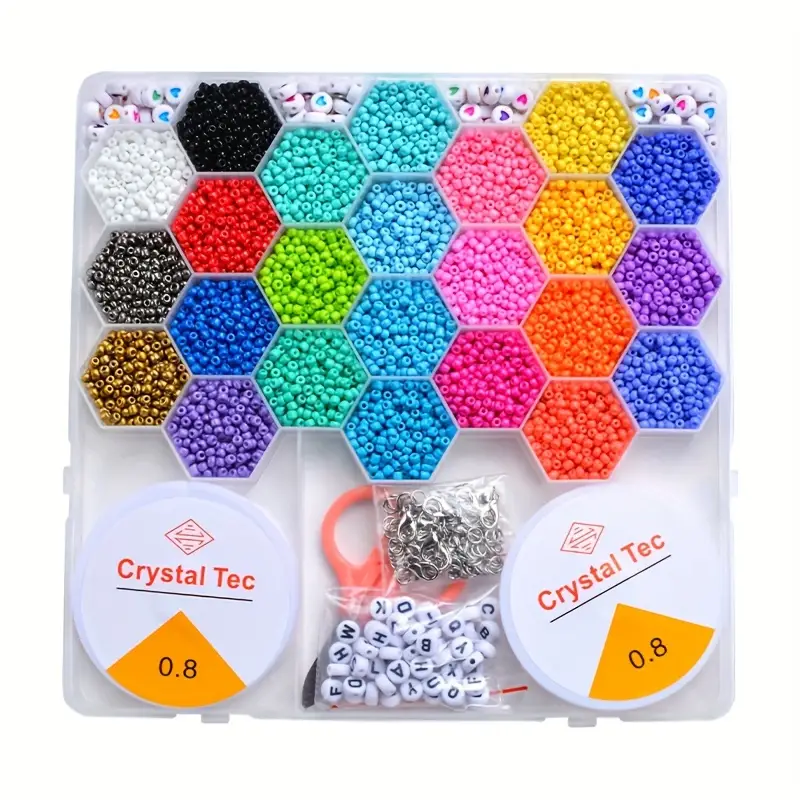 Ensemble de fabrication de bijoux Pour enfant 24 grilles en forme de ruche d'abeille 2