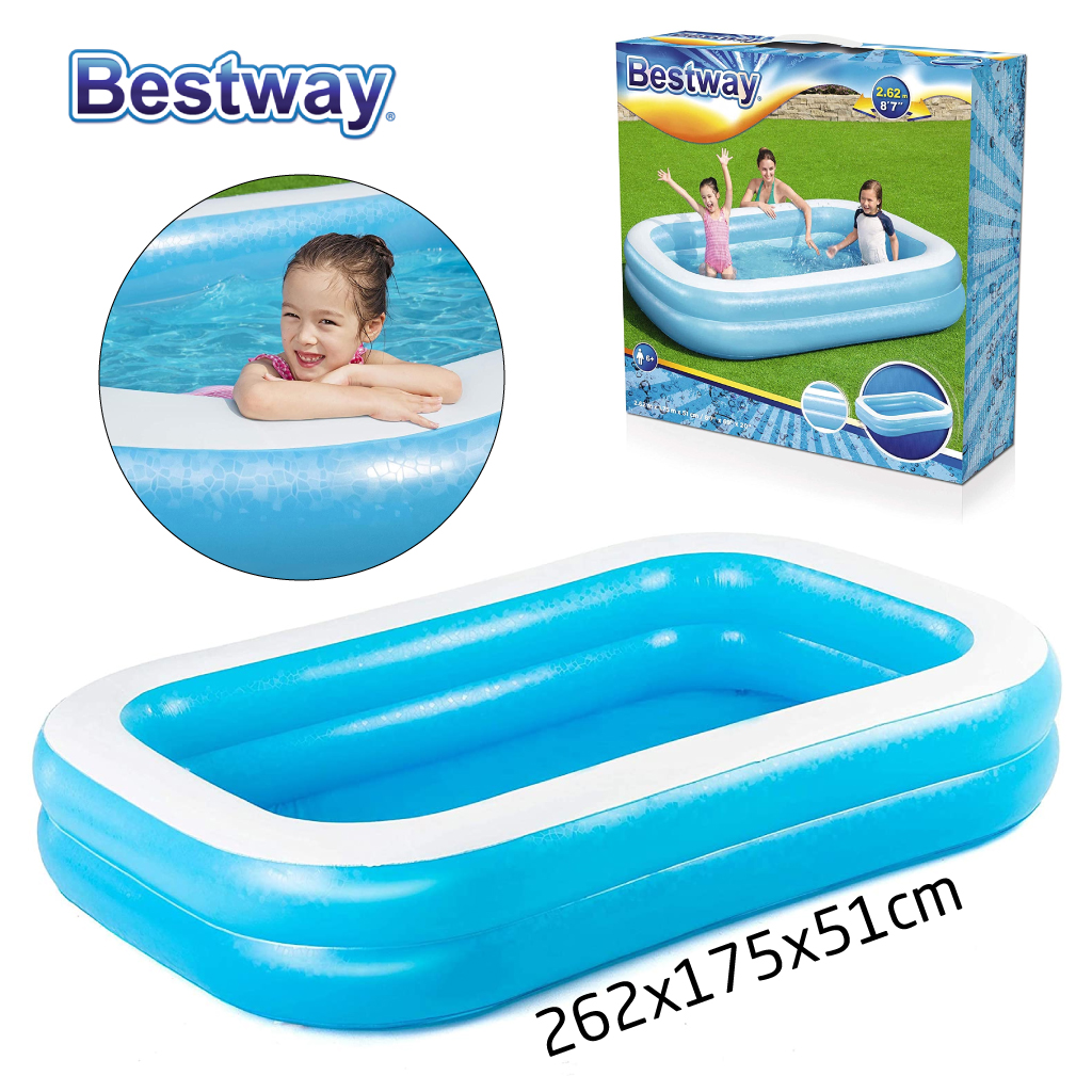 Piscine Gonflable Pour Enfants 262x175x51cm Bestway #54006 1
