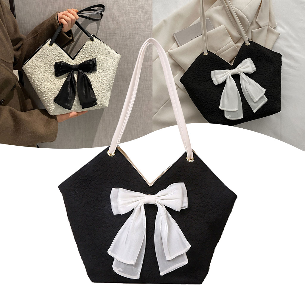 Sac seau avec nœud pour femmes de grande capacité automne 2024