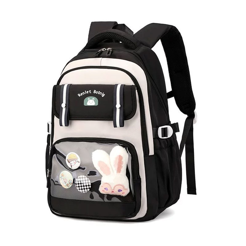 Sac à Dos Scolaire pour Enfants Style Kawaii BoShiKai Noir - حقيبة ظهر مدرسية للأطفال أسود 1