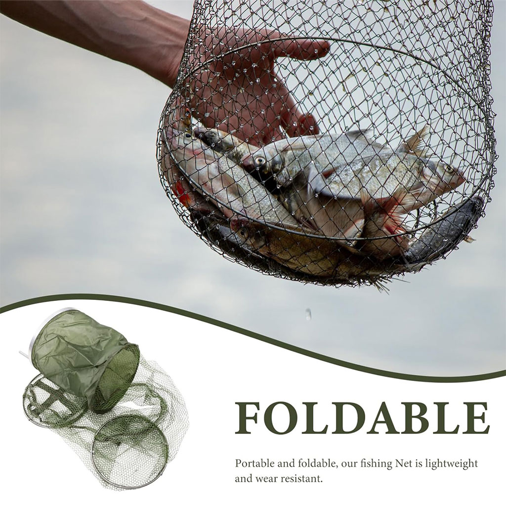 Filet de Pêche Pliable en Maille Facile à Ranger - شبكة صيد الأسماك 7