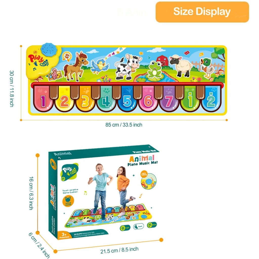 Tapis de Piano Musical pour Enfants 3-6 Ans – حصيرة بيانو موسيقية للأطفال 6