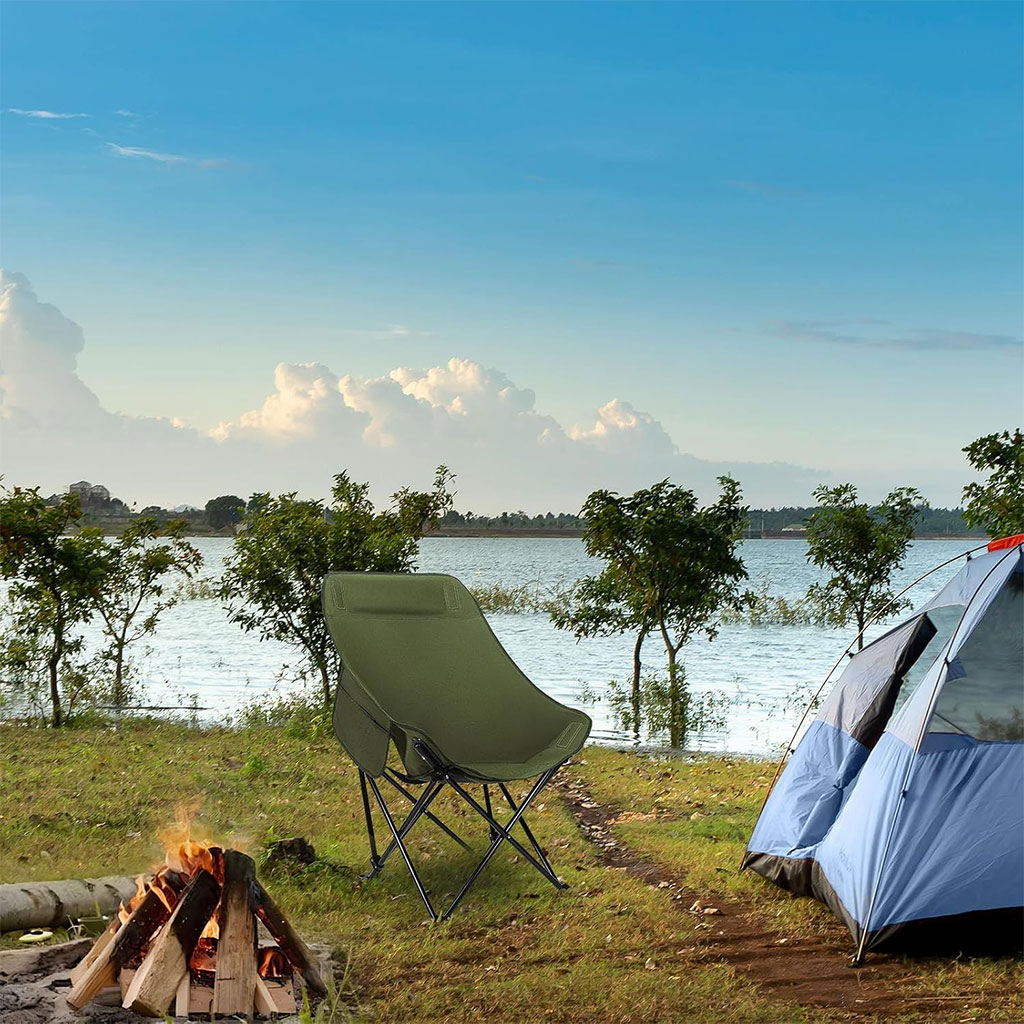 Chaise de Camping Pliante Portable à Haut Dossier - كرسي إسترخاء قابل للطي 4