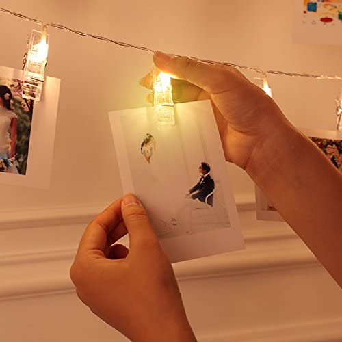 Clips lumineux pour accrocher des photos décoration intérieure