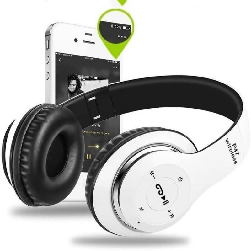 Casque Audio Stereo Bluetooth sans fil modèle P47 pliable 3
