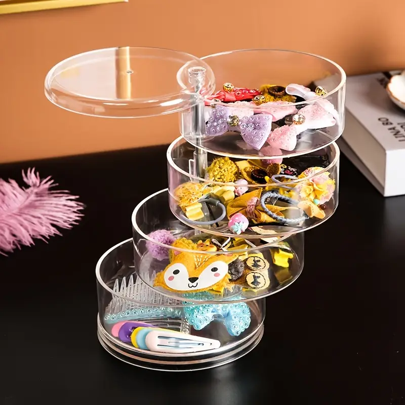 Organisateur de maquillage rotatif à 360 degrés en cristal acrylique 5