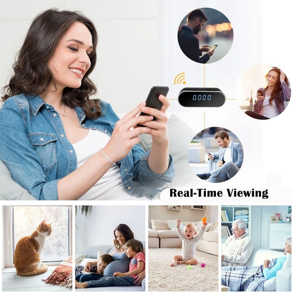 Caméra Hidden Wi-Fi 1080P avec Détection de Mouvement et Vision Nocturne – كاميرا خفية واي فاي على شكل منبه 3