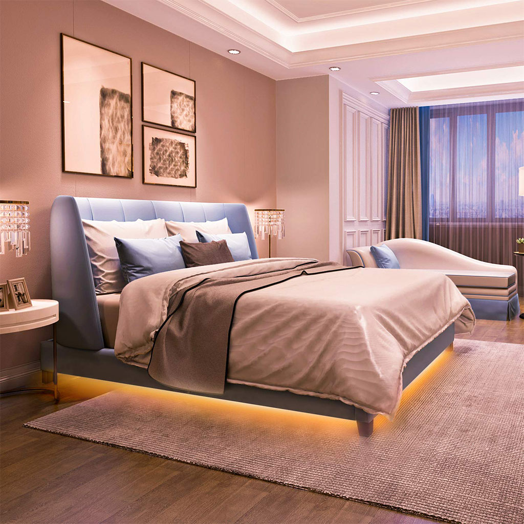 Bande LED lumineuse à détecteur de mouvement pour lit 3000K lumière chaude App Control 5