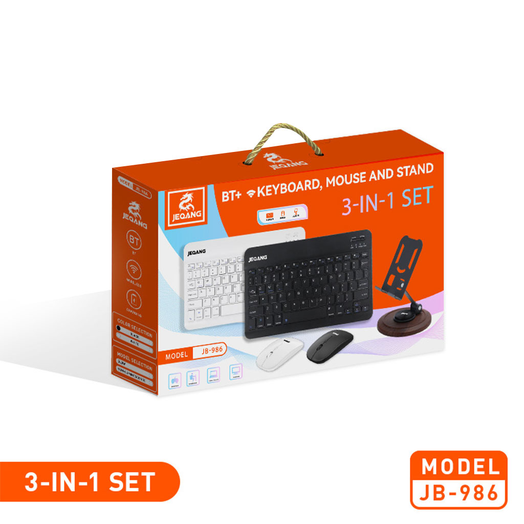 Combo clavier et souris avec support de téléphone compatible ( windows + ios + android ) 2