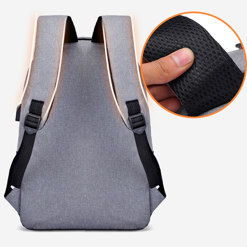 Sac à dos Bicolore Style Coréen Unisexe 127772-2 Gris - محفظة ظهر للكبار رمادي 3