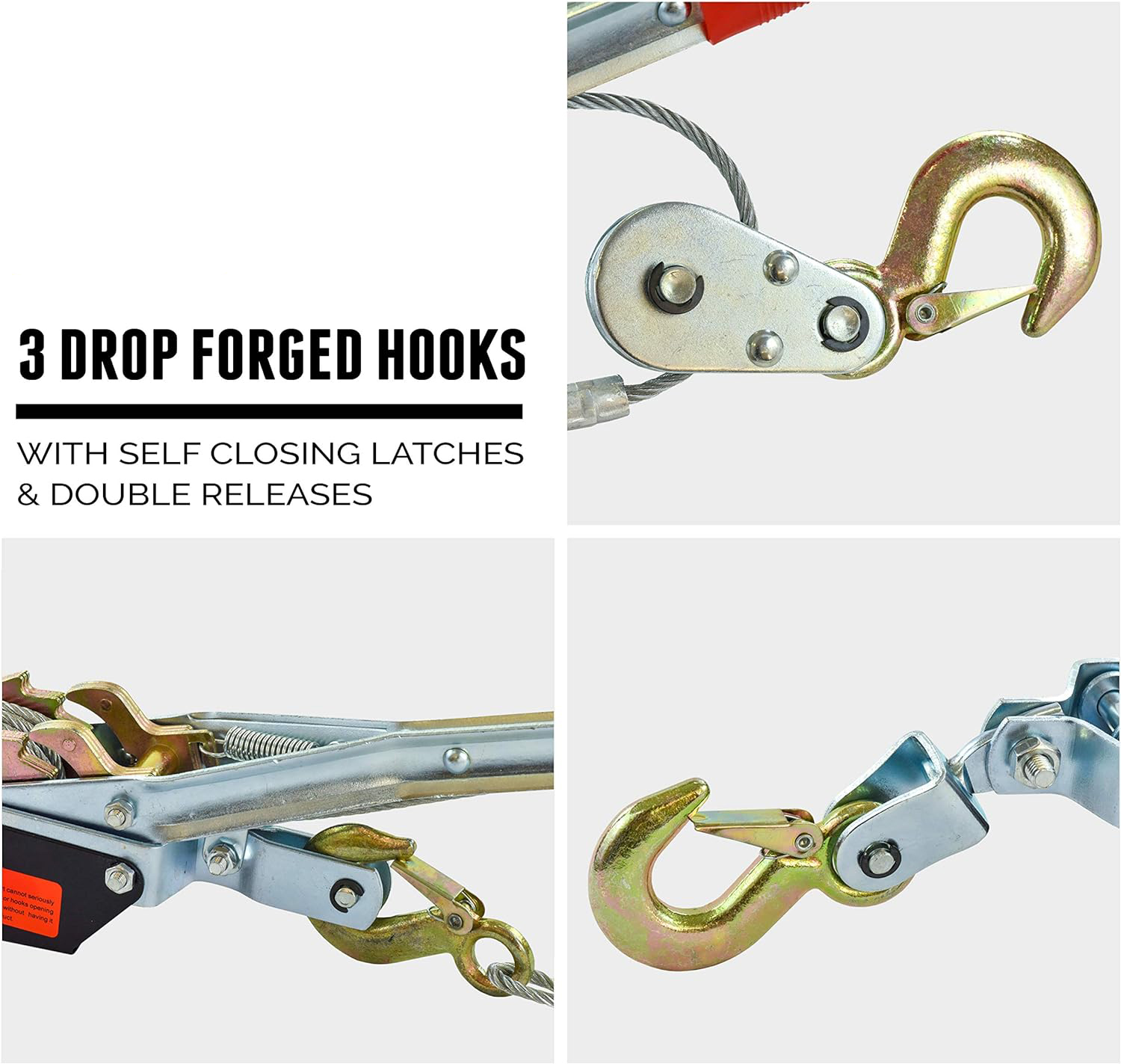 Treuil manuel de 2 tonnes en métal galvanisé avec pince à cliquet - حامل أضحية العيد 2 طن 3