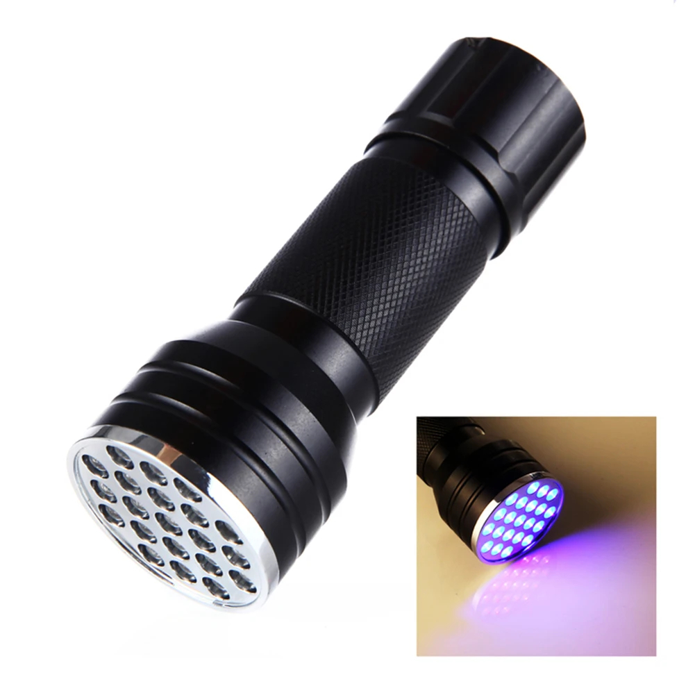 lampe de poche UV 21LED en alliage d'aluminium détecteur des scorpions et faux billet - المصباح بالأشعة فوق البنفسجية كاشف للعقارب والعملات المزورة 5