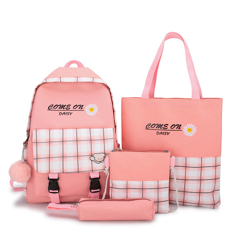 Sac à dos marguerite 4 Pcs multifonction pour femmes en toile 5