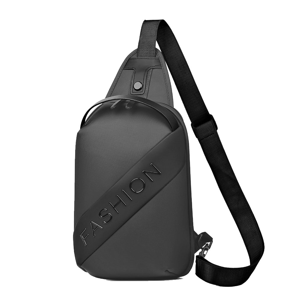 Fashion Black Sac de poitrine décontracté pour hommes avec bandoulière LX068 4