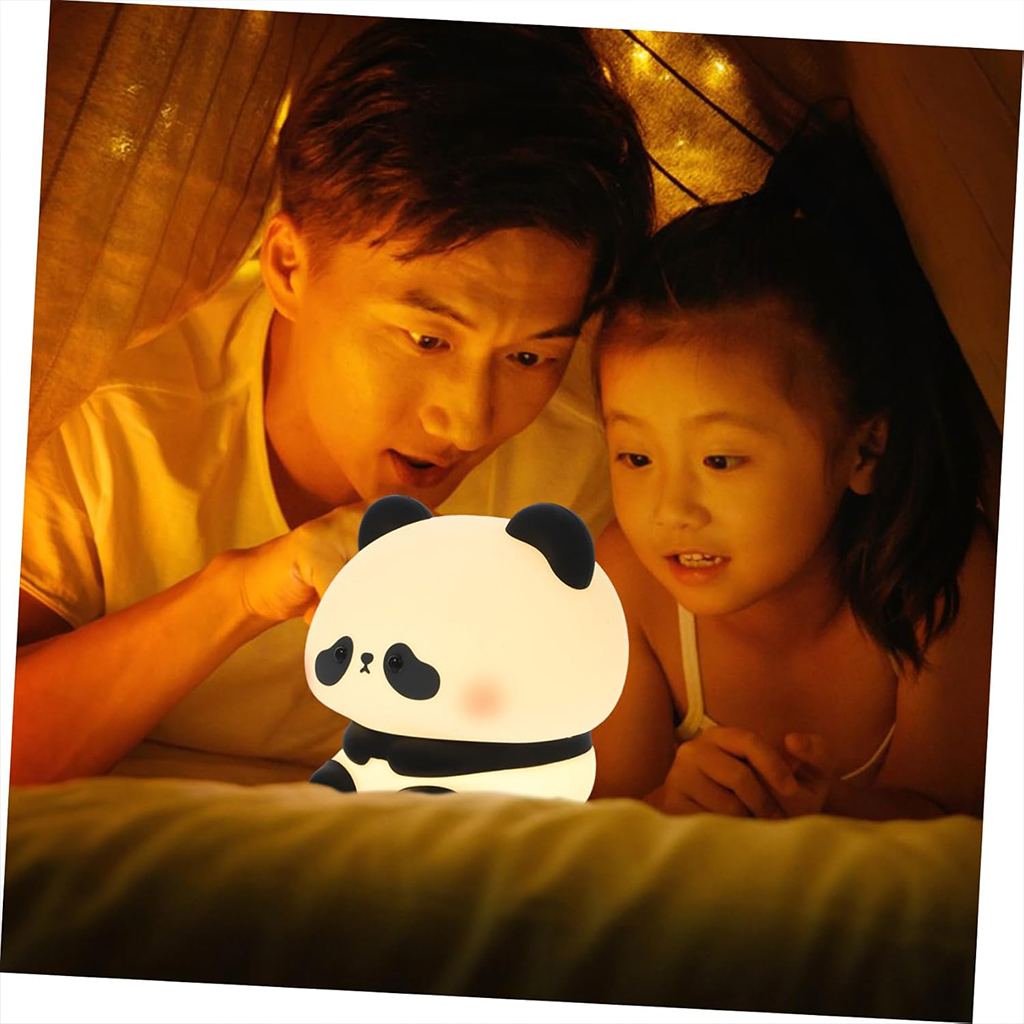 Veilleuse en Silicone Forme Panda pour Chambre d'enfant Rechargeable 7