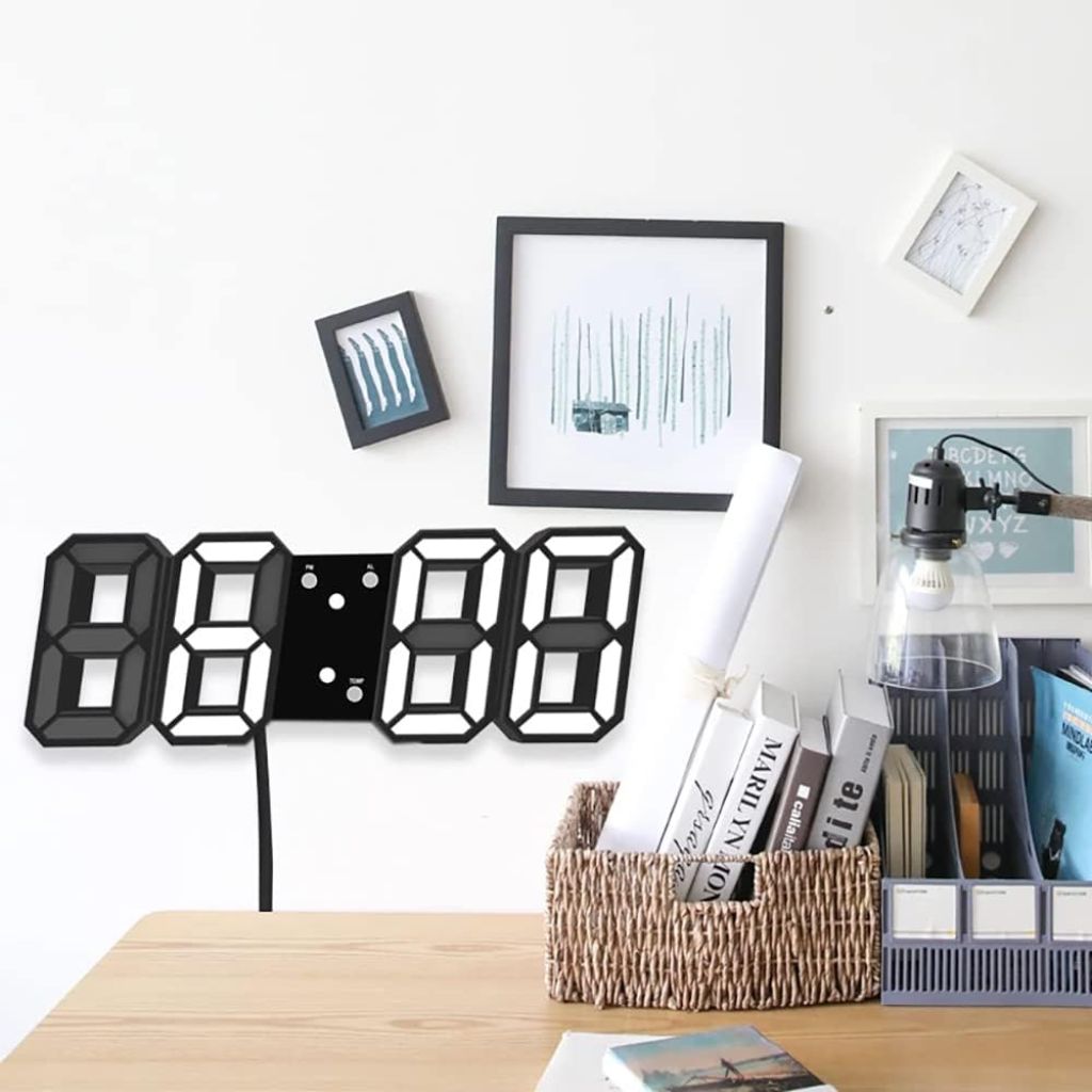 Horloge Numérique 3D LED pour Mur et bureau GH8018 – ساعة رقمية ثلاثية الأبعاد حائط و مكتب 6