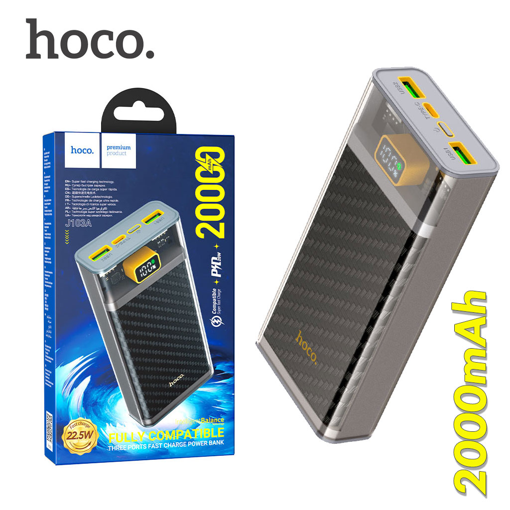 Hoco Power bank “J103A” Discovery edition 22.5W 20000mAh 1