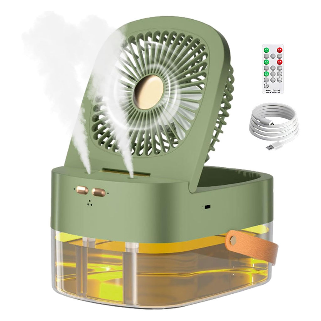 Ventilateur 3 Vitesses et Brumisateur avec Grand Réservoir - مروحة ومعطر جو 2في1 1