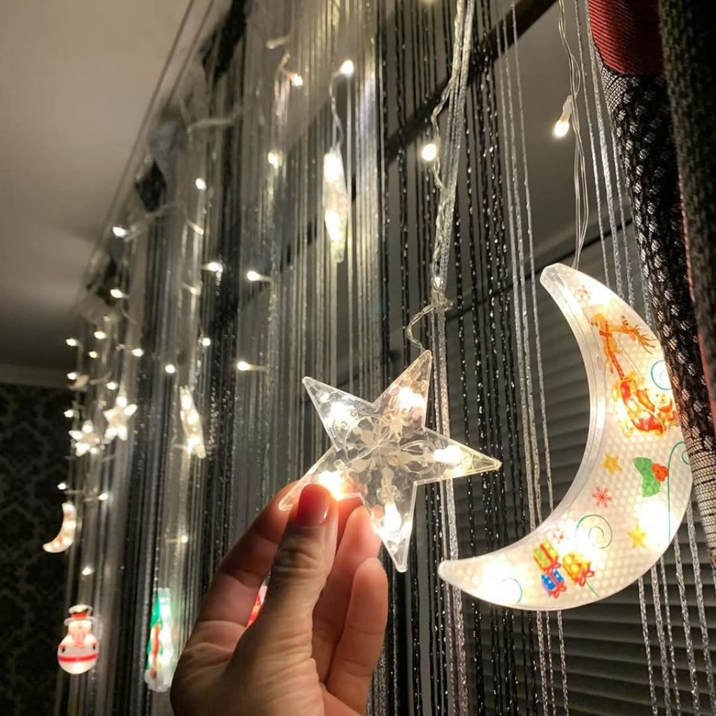 Rideau jeu de lumiere Étoile et Lune 3m – ستارة نجمة وهلال 3