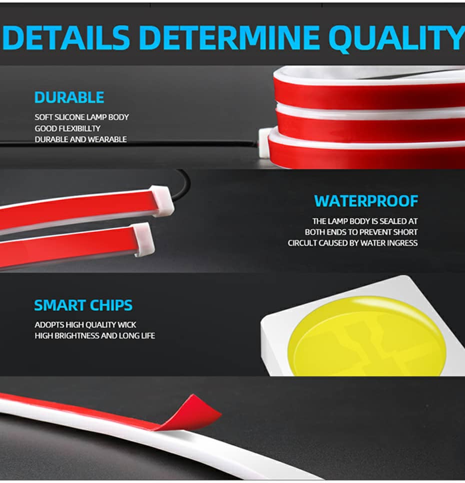 feux d’avertissement de porte voiture led anti collision 2 pcs 4