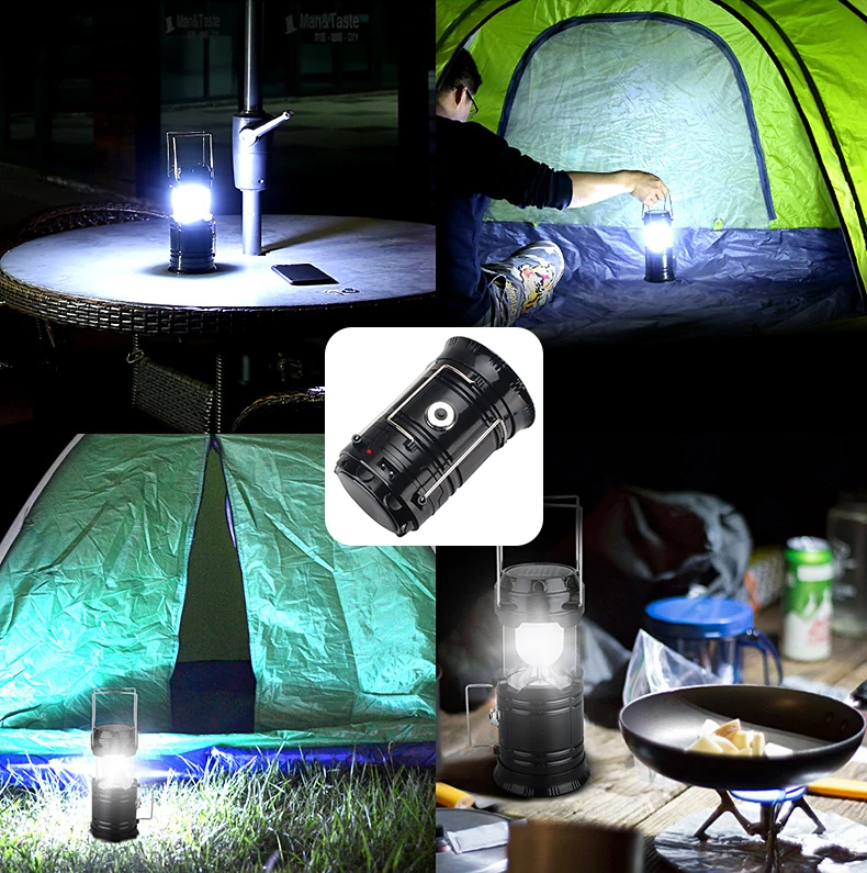 Lampe de Camping 2IN1 Rechargeable Solaire Pliable YD-3589 7