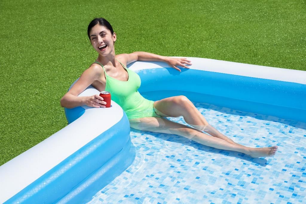 Piscine Familiale Gonflable 305 x 274 x 46 cm Avec 2 Porte-Gobelets Bestway Sunsational 54321 3