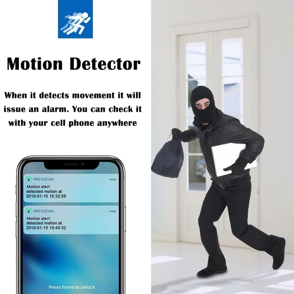 Caméra Hidden Wi-Fi 1080P avec Détection de Mouvement et Vision Nocturne – كاميرا خفية واي فاي على شكل منبه 2