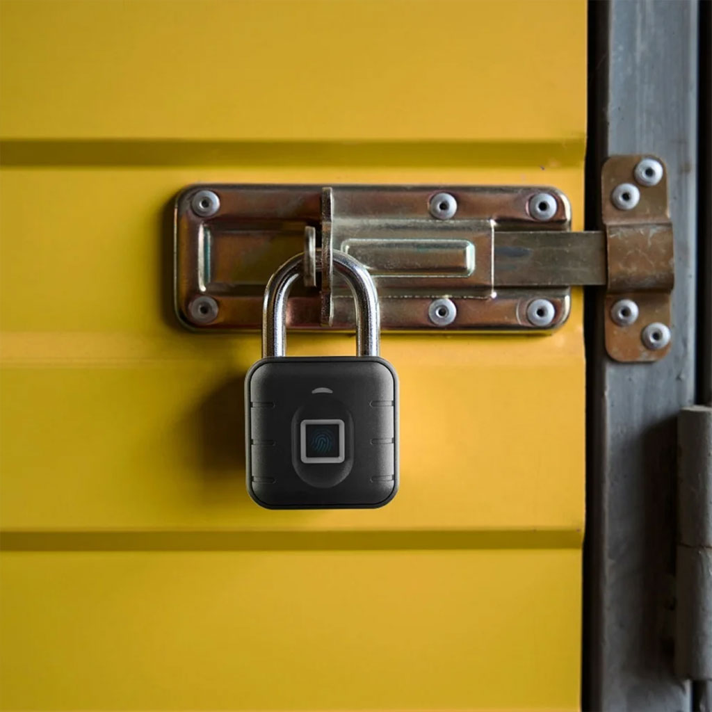 Cadenas à Empreintes Digitales étanche, Serrure Biométrique En Métal Sans Clé 2