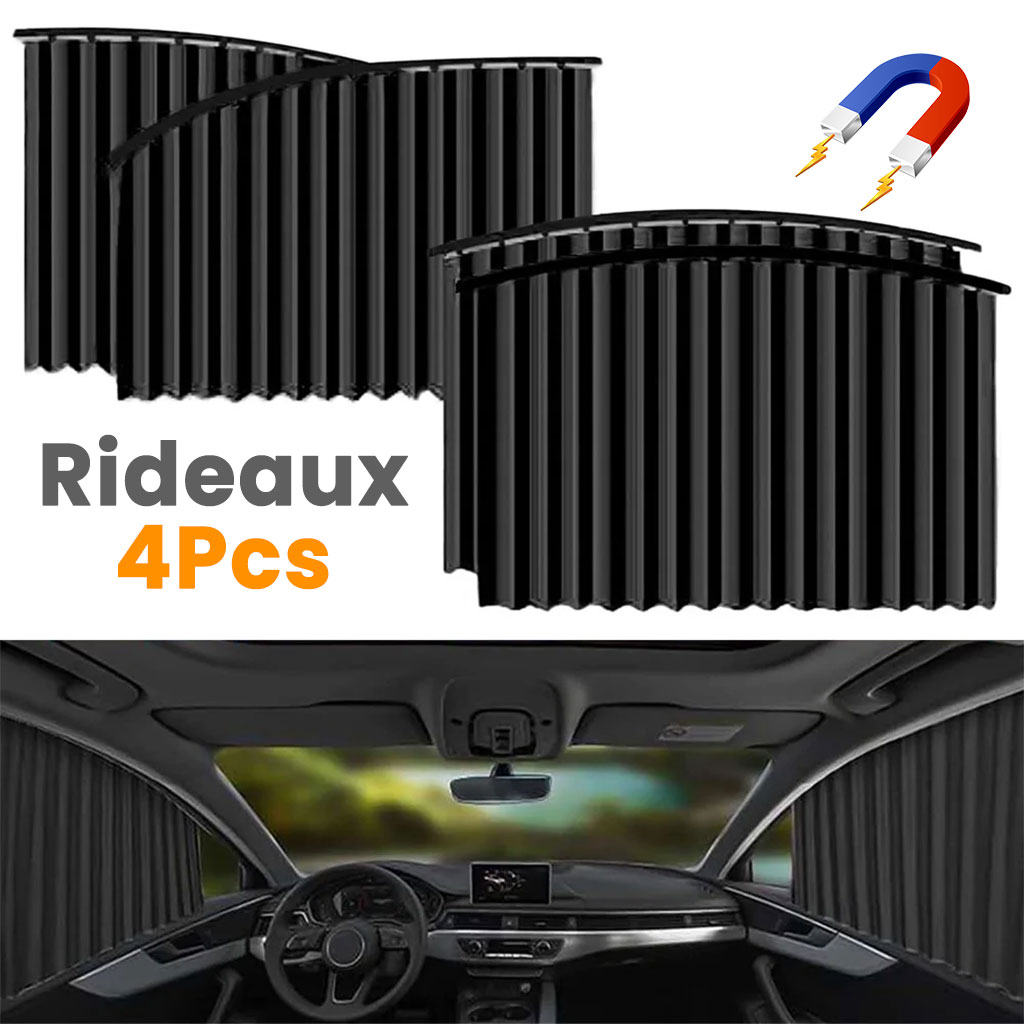 Rideaux Fenêtre de Voiture Accordéon Magnétiques 4Pcs - ستائر السيارات مغناطيسية 1