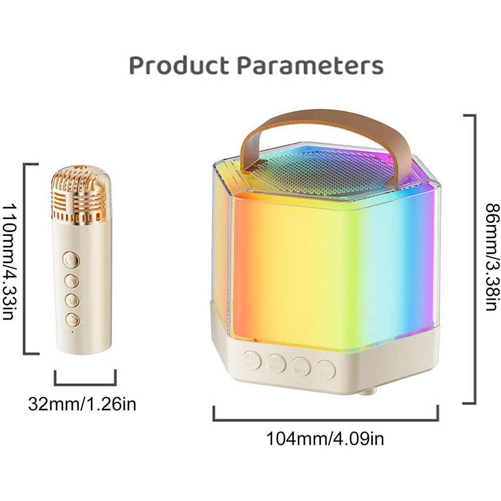 Enceinte Karaoké avec éclairage RVB et microphones sans fil - مكبر صوت كاريوكي 4