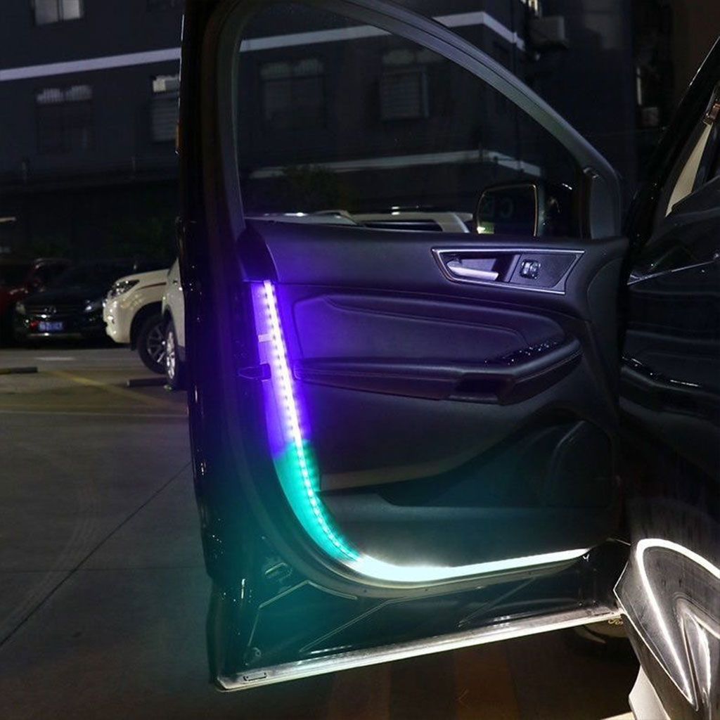 feux d’avertissement de porte voiture led anti collision 2 pcs 7