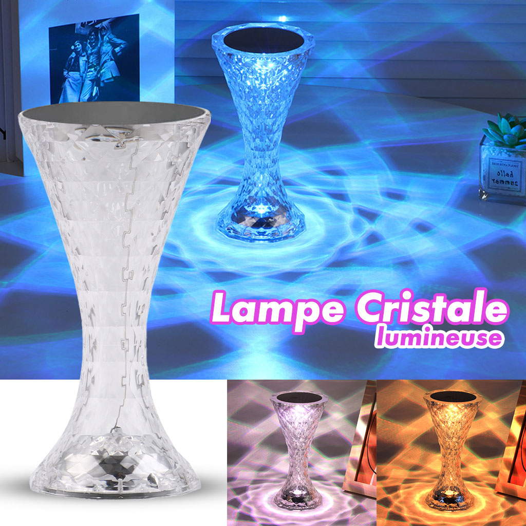 Lampe de table en cristal sans fil Tactile Rgb pour chambre V2 1