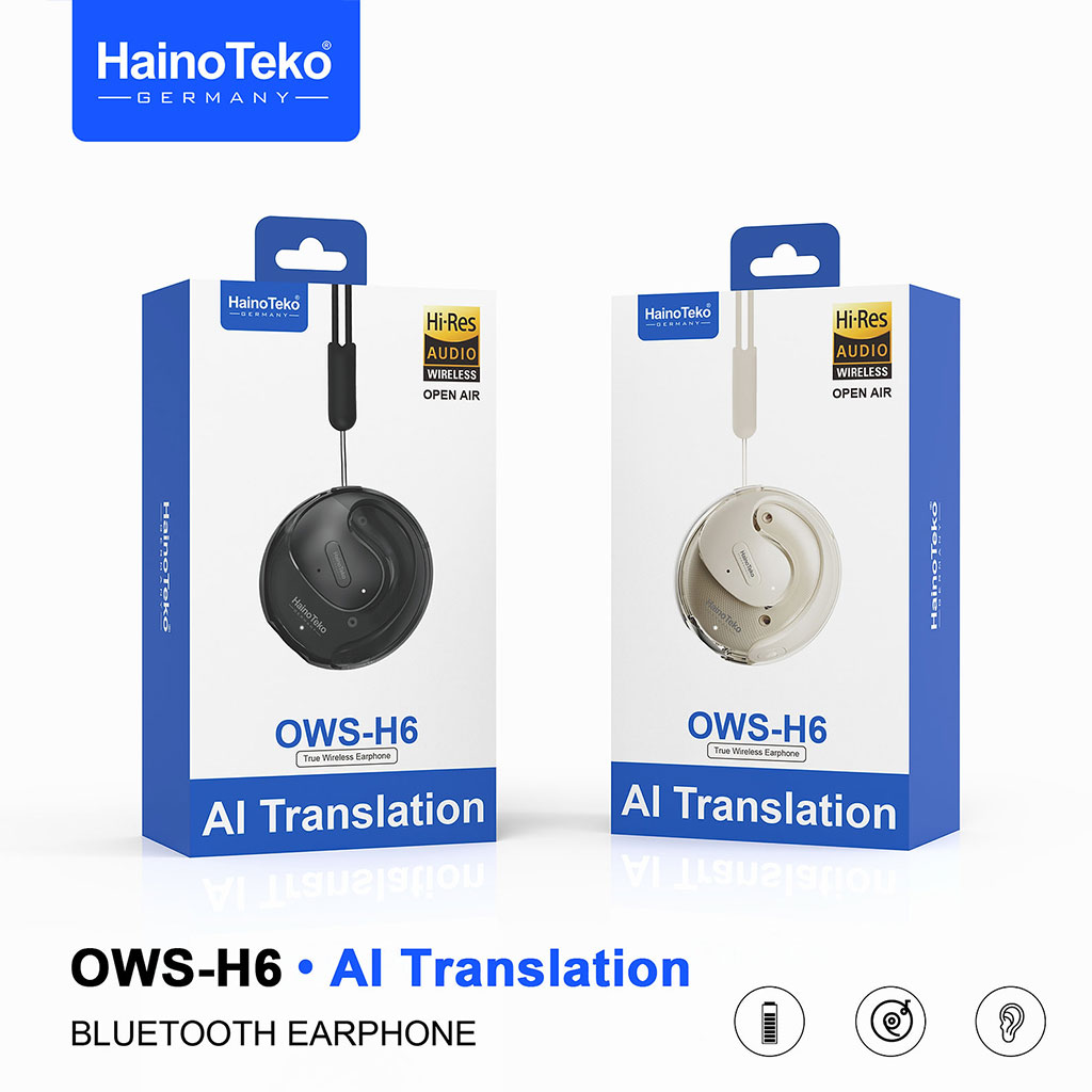 Écouteurs Bluetooth haute résolution Haino Teko OWS-H6 avec traduction IA - سماعات لاسلكية بخاصية الترجمة الفورية 6