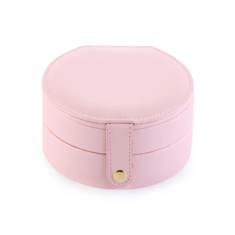 Boîte à bijoux en cuir PU anti-poussière à double couche avec miroir 7