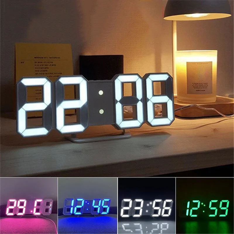 Horloge Numérique 3D LED pour Mur et bureau GH8018 – ساعة رقمية ثلاثية الأبعاد حائط و مكتب 1