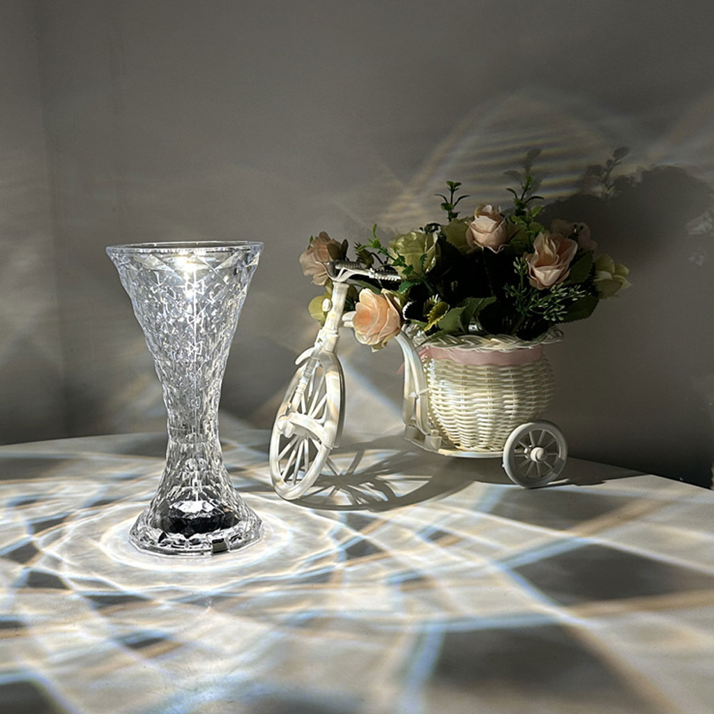 Lampe de table en cristal sans fil Tactile Rgb pour chambre V2 5