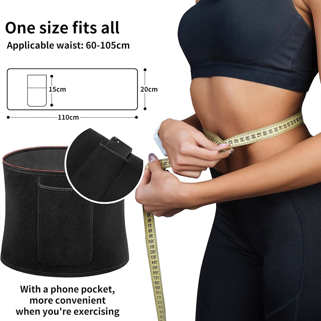 Ceinture de sudation pour Homme et Femme avec Poche Extérieure - حزام تنحيف 2