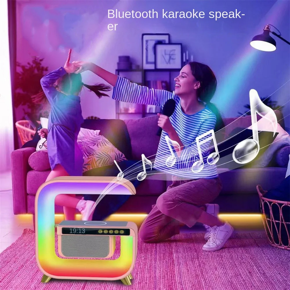 Réveil intelligente RGB type Big G Wireless Charger / Speaker Bluetooth 5.0 - منبه ذكي و شاحن لاسلكي ومكبر صوت بلوتوث 6