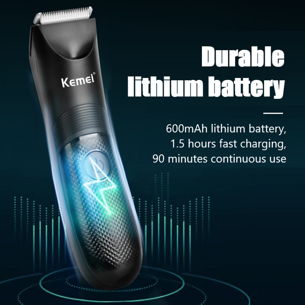 Kemei Tondeuse Sans Fil lavable pour l'aine et le corps pour hommes et femmes KM-1838 3