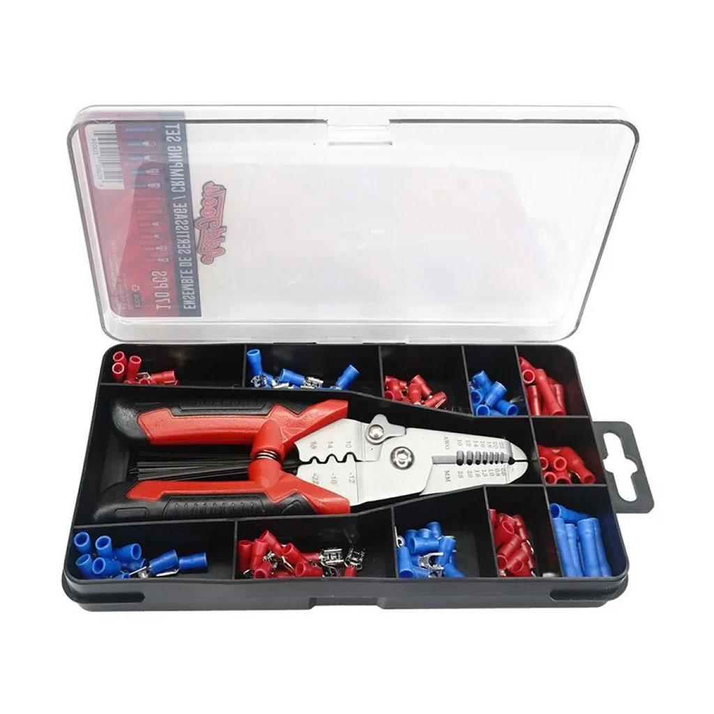Coffret de sertissage 3en1 avec cosses 22-10 AWG - 170 pièces pour l'électricien 4