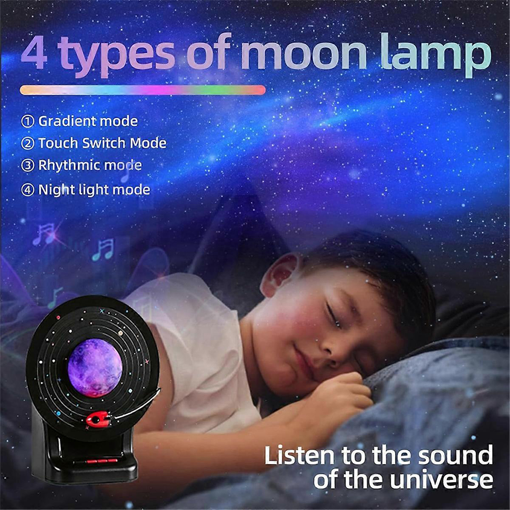 Haut Parleur Bluetooth avec lampe lunaire LED 3D à 7 couleurs réglables - مكبر صوت بلوتوث 5