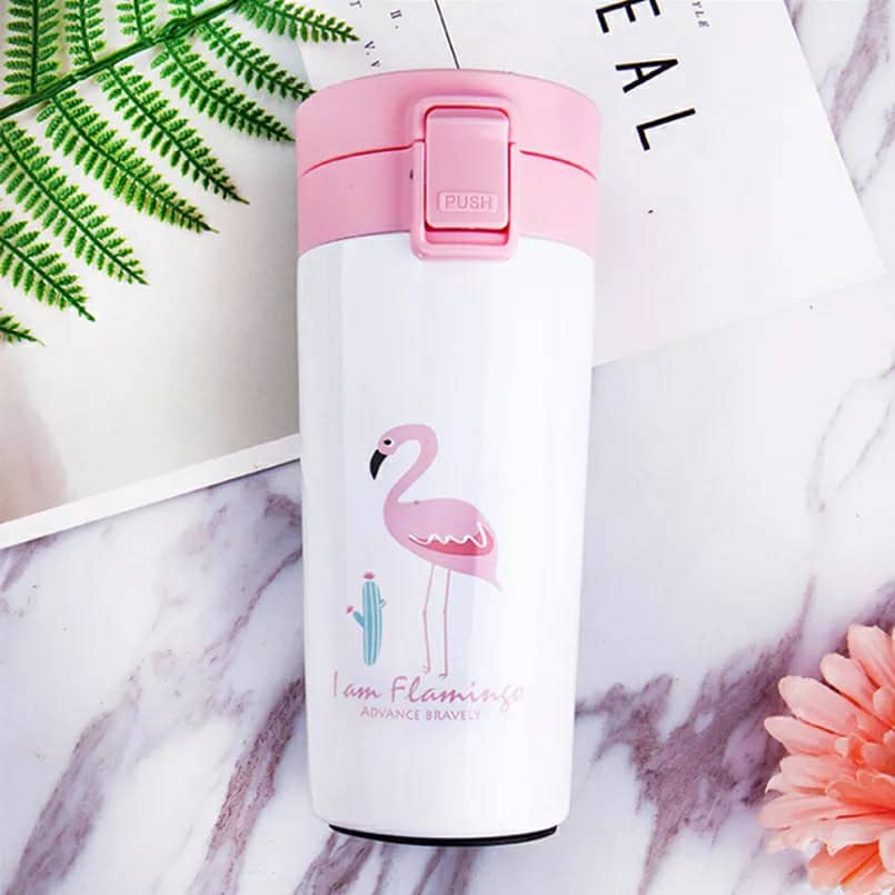 Flamingo Thermos pour tasses à café de 380ML en acier inoxydable 5