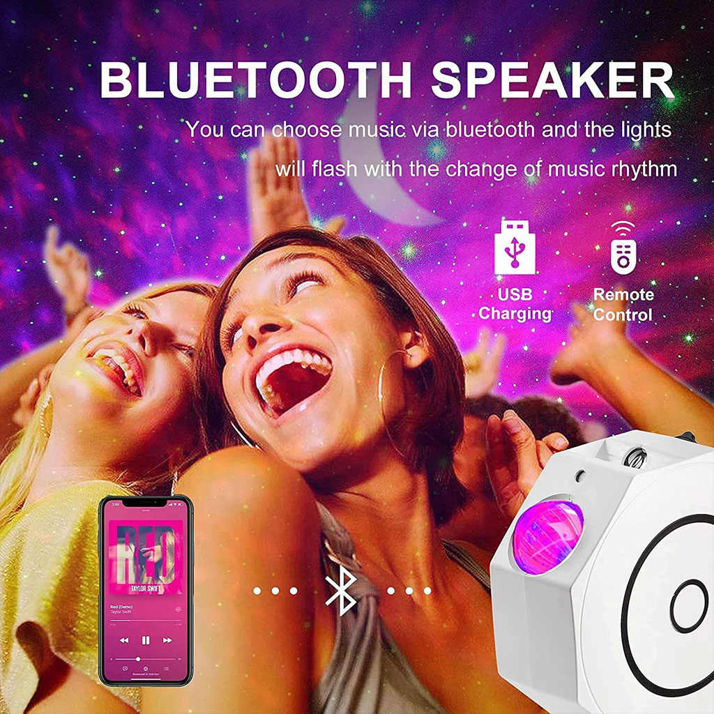 Projecteur Octagon Galaxy Night Light avec Musique intégré 5