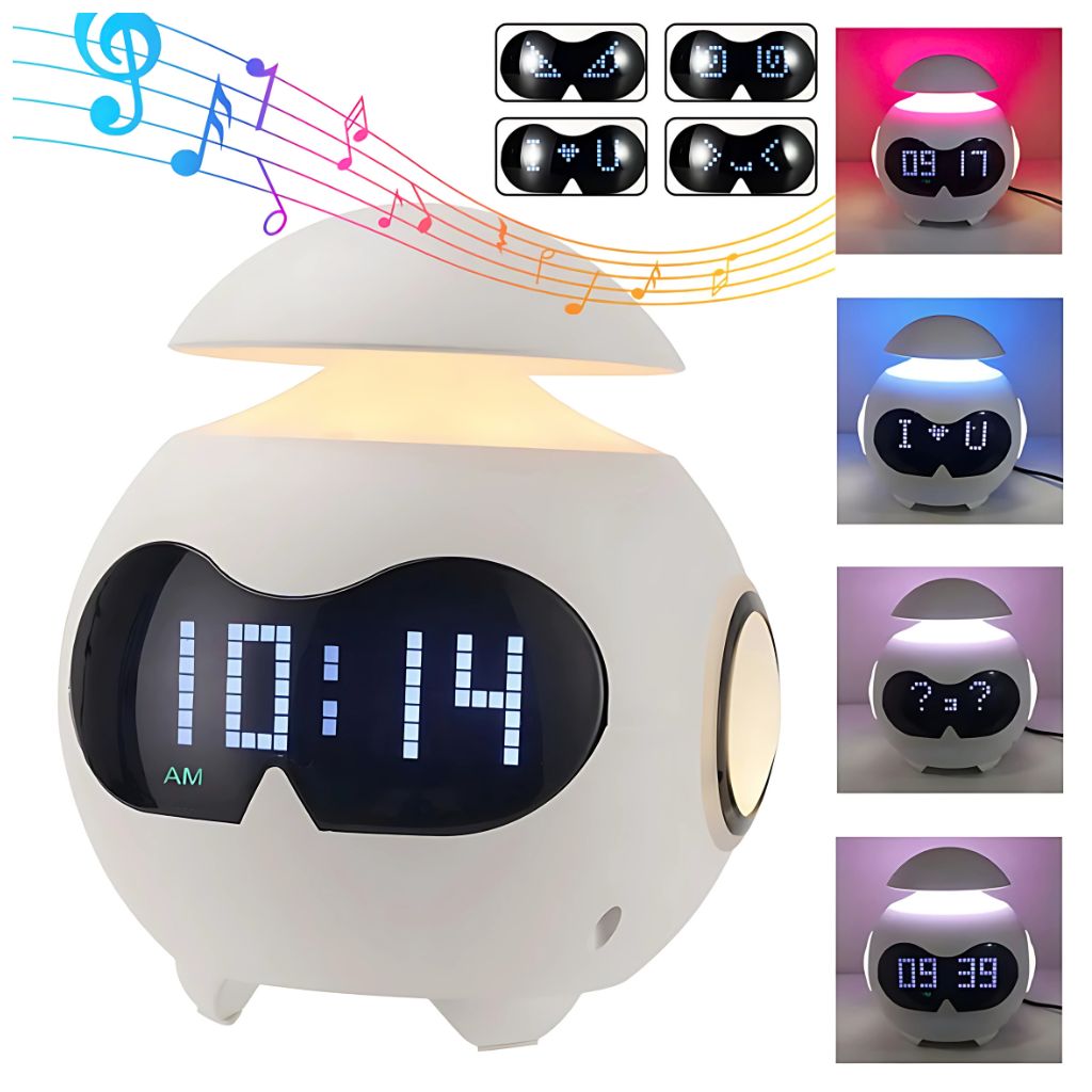 Réveil Émotionnel avec Veilleuse et Haut-Parleur Bluetooth – منبه مع ضوء ليلي ومكبر صوت بلوتوث 1