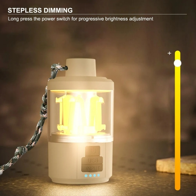 Lanterne Led Portable d'extérieur avec chargement de Type C, Power Bank, lampe de tente, fonction batterie externe 5