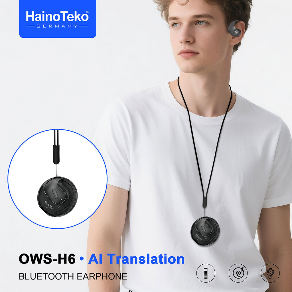 Écouteurs Bluetooth haute résolution Haino Teko OWS-H6 avec traduction IA - سماعات لاسلكية بخاصية الترجمة الفورية 2